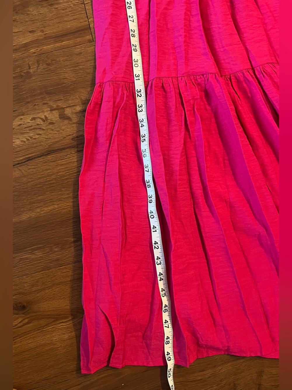 Simply Vera Vera Wang Hot Pink Maxi Dress with Button Bodice - Picture 8 of 8